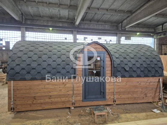 Баня «Викинг» из бочковой термодоски 6м