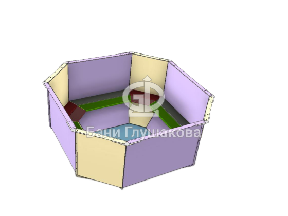 Банный чан 8 граней м204 набор для самостоятельной сборки ст3