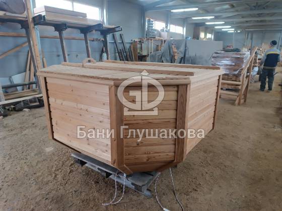 Банный чан «Малый» с тентом, крышкой, веслом, лестницей