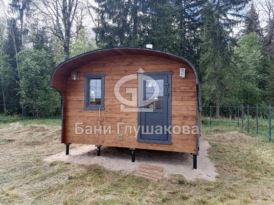 Баня «Буханочка» из бочковой доски 4х5,9