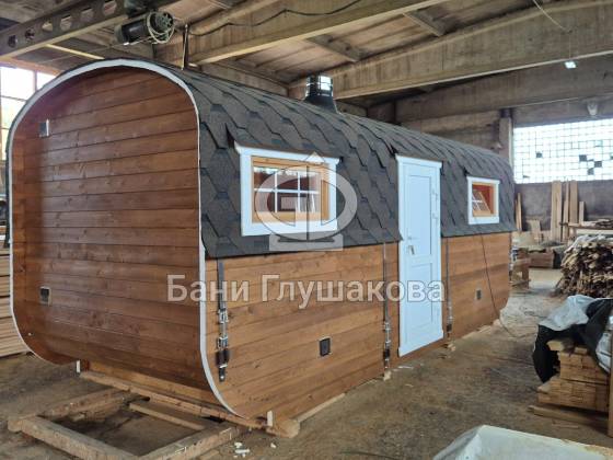 Баня «Карета» 2,4х6 из термодоски №82600326